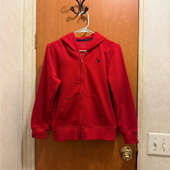 U.S. Polo Assn. Vibrant Red Kids Hoodie - Picture 1 of 5